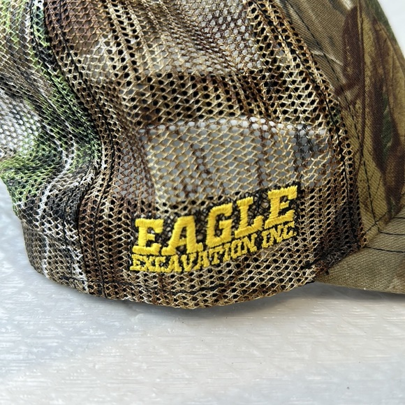 Eagle Excavation Inc Camo Mesh Trucker Hat SnapBack Cap - Picture 6 of 11